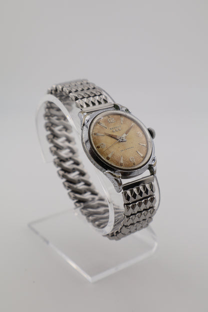 Vintage Benrus 1950's Three Star Tropical Patina Dial 17J Self-Winding Men's Watch