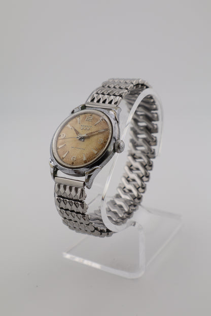 Vintage Benrus 1950's Three Star Tropical Patina Dial 17J Self-Winding Men's Watch
