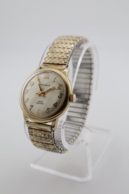 Vintage Caravelle by Bulova 1975 17J Manual Wind Original Crown Men's Watch - N5
