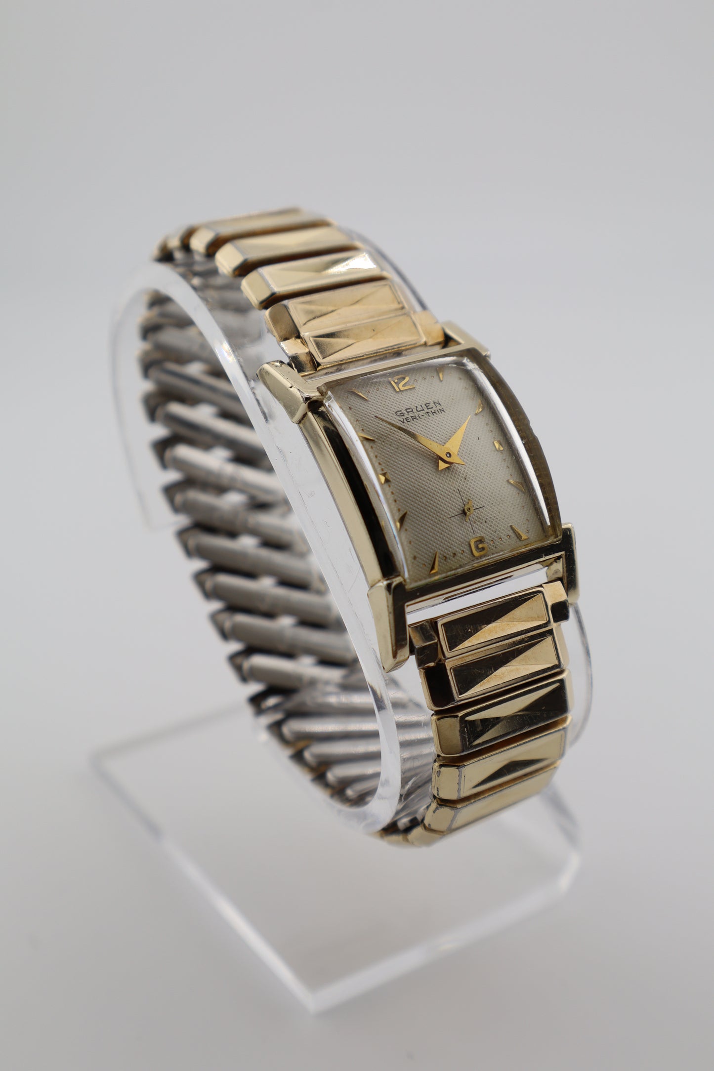 Vintage Gruen Veri-Thin 1940s Small Seconds Manual Wind Tank Men's Watch - Needs Service