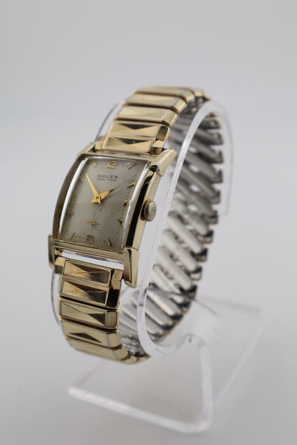 Vintage Gruen Veri-Thin 1940s Small Seconds Manual Wind Tank Men's Watch - Needs Service