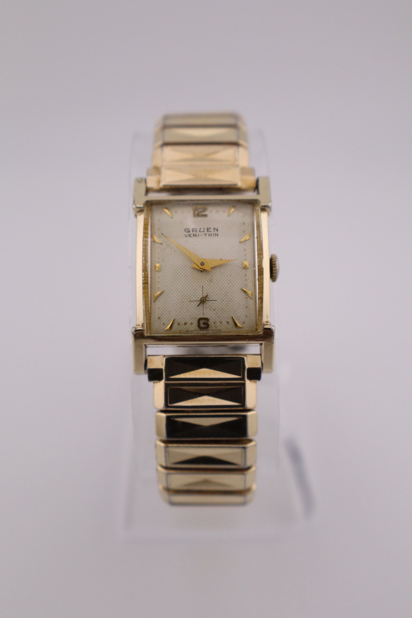 Vintage Gruen Veri-Thin 1940s Small Seconds Manual Wind Tank Men's Watch - Needs Service