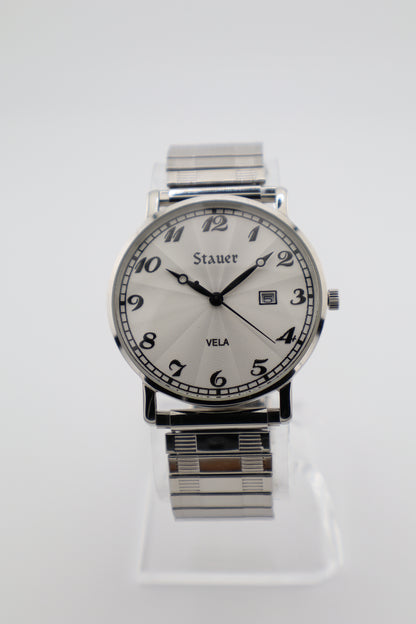 Stauer Vela Quartz Date 40mm Sunburst Dial Men's Watch