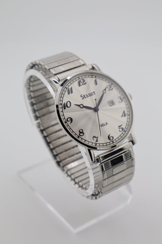 Stauer Vela Quartz Date 40mm Sunburst Dial Men's Watch